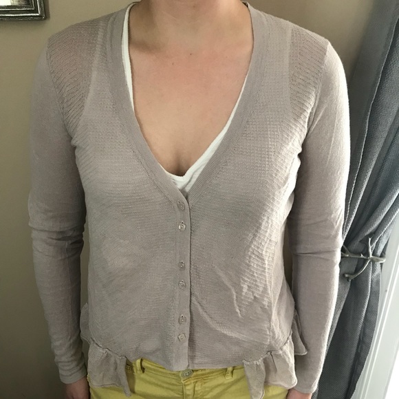 Grey Ruffle Cardigan - Picture 4 of 5